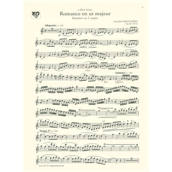 Zen-On Saint-Sans Works Violin Piano