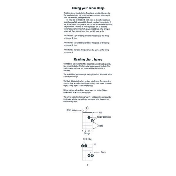 Wise Publications Tenor Banjo Chord Book