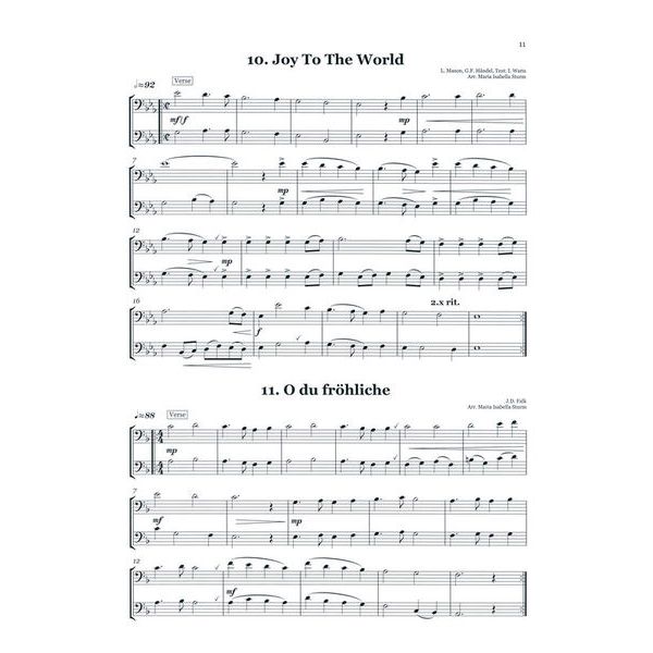 Brasstrail Christmas Duets Bass Clef