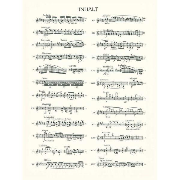 Edition Peters Paganini 24 Capricci Violin