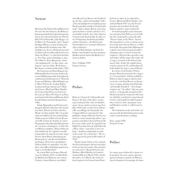 Henle Verlag Debussy Cellosonate d-moll