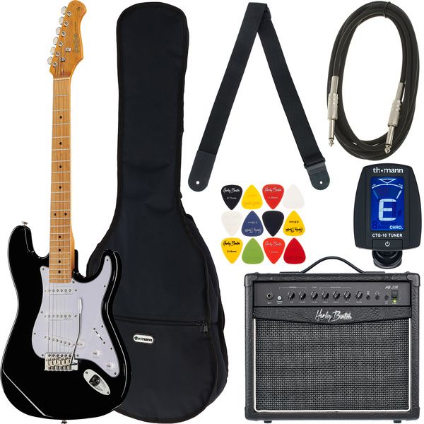 Harley Benton ST-62MN BK Vintage Bundle 2