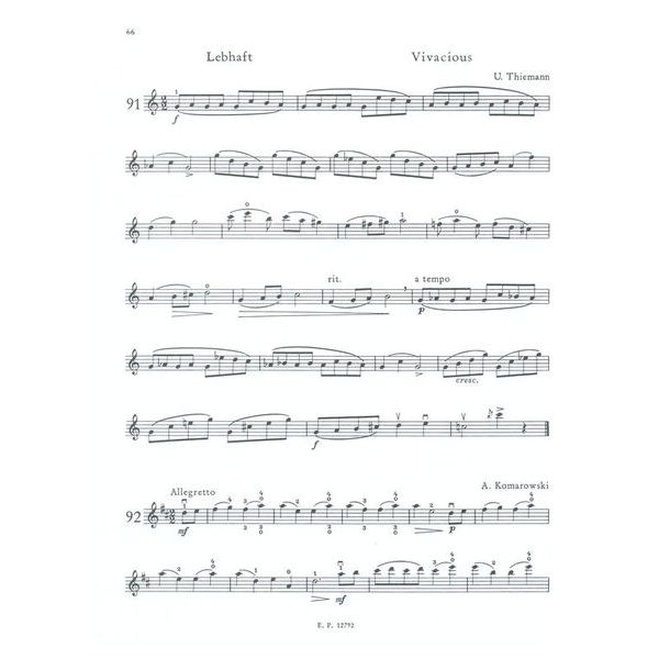 Edition Peters Violinschulwerk Etüden 1