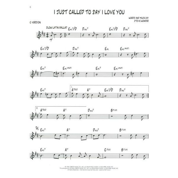 Hal Leonard Jazz Play-Along Stevie Wonder
