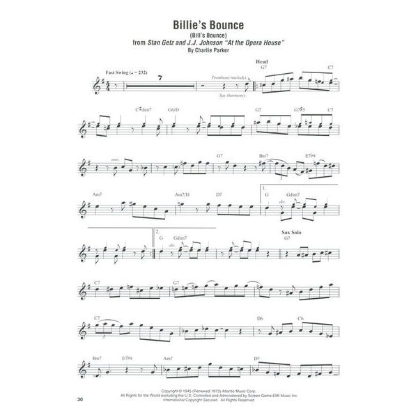 Hal Leonard Stan Getz Omnibook Bb