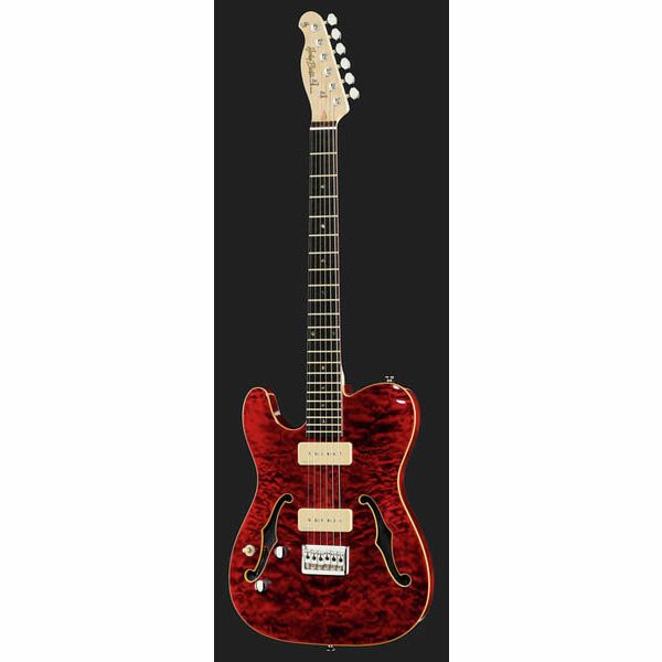 Harley Benton TE-90QM LH Trans Red