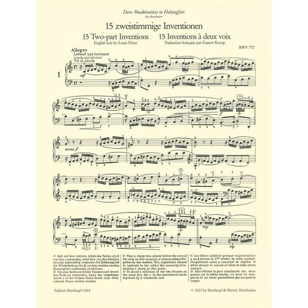Breitkopf & Hrtel Bach/Busoni Inventionen