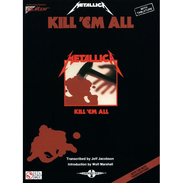 Cherry Lane Music Company Metallica Kill 'Em All