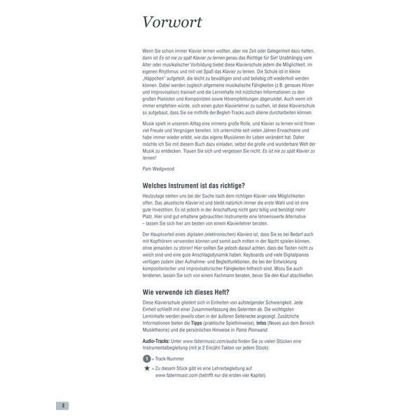 Edition Peters Es ist nie zu spt Klavier