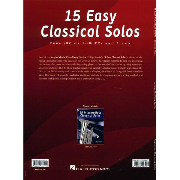 Anglo Music 15 Easy Classical Solos Tuba