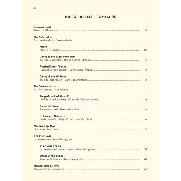 Robert Forberg Musikverlag Tschaikowsky Album für Klavier