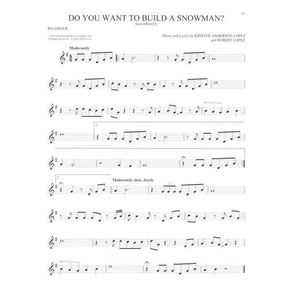 Hal Leonard 101 Disney Songs Recorder