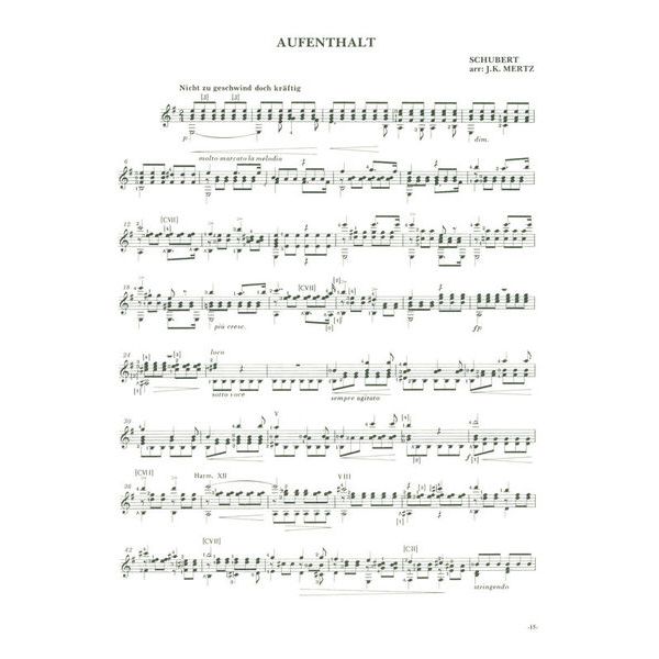 Edition Chanterelle Six Schubert Songs Guitar