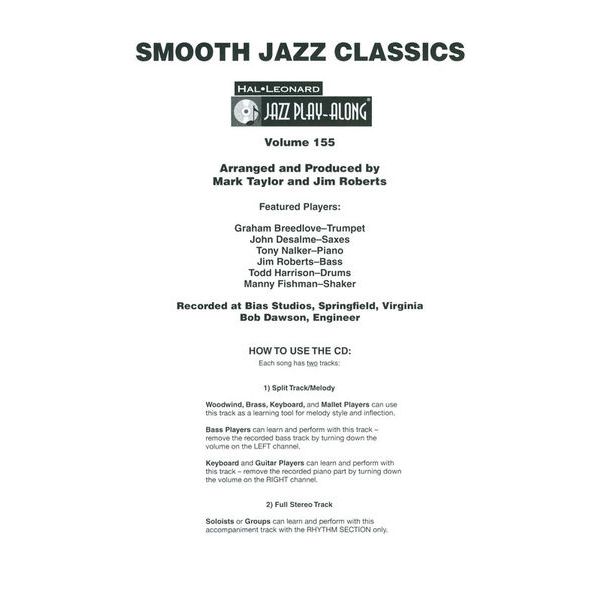 Hal Leonard Jazz Play-Along Smooth Jazz