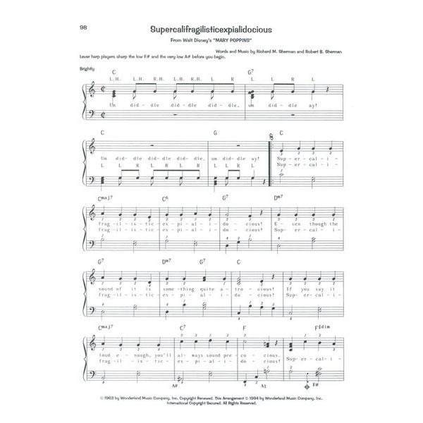 Hal Leonard 76 Disney Songs For The Harp