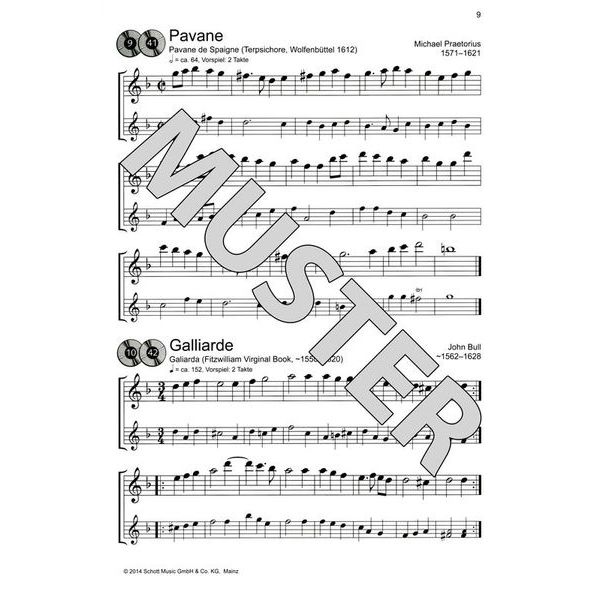 Schott Barocke Tnze Altblockflöte