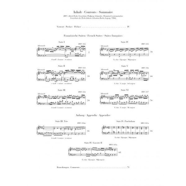 Henle Verlag Bach Französische Suiten