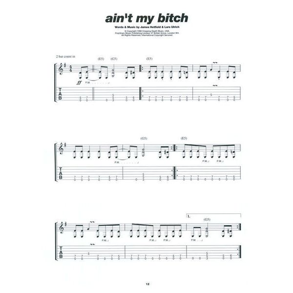 Music Sales Play Guitar With Metallica