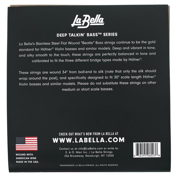 La Bella 760FHB2 Beatle Bass String Set