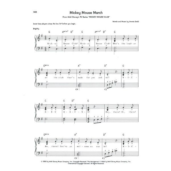 Hal Leonard 76 Disney Songs For The Harp