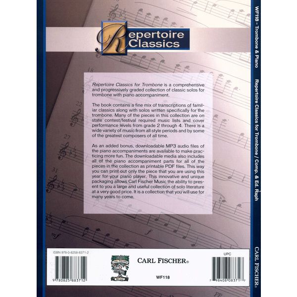 Carl Fischer Repertoire Classics Trombone