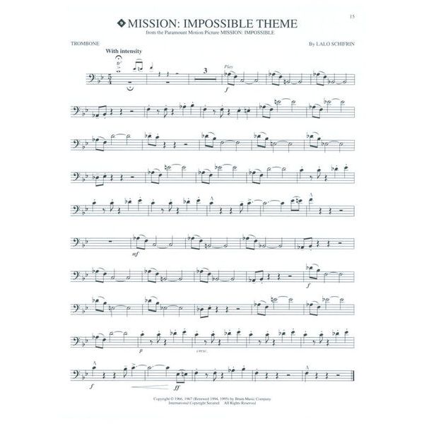 Hal Leonard Movie Hits Trombone