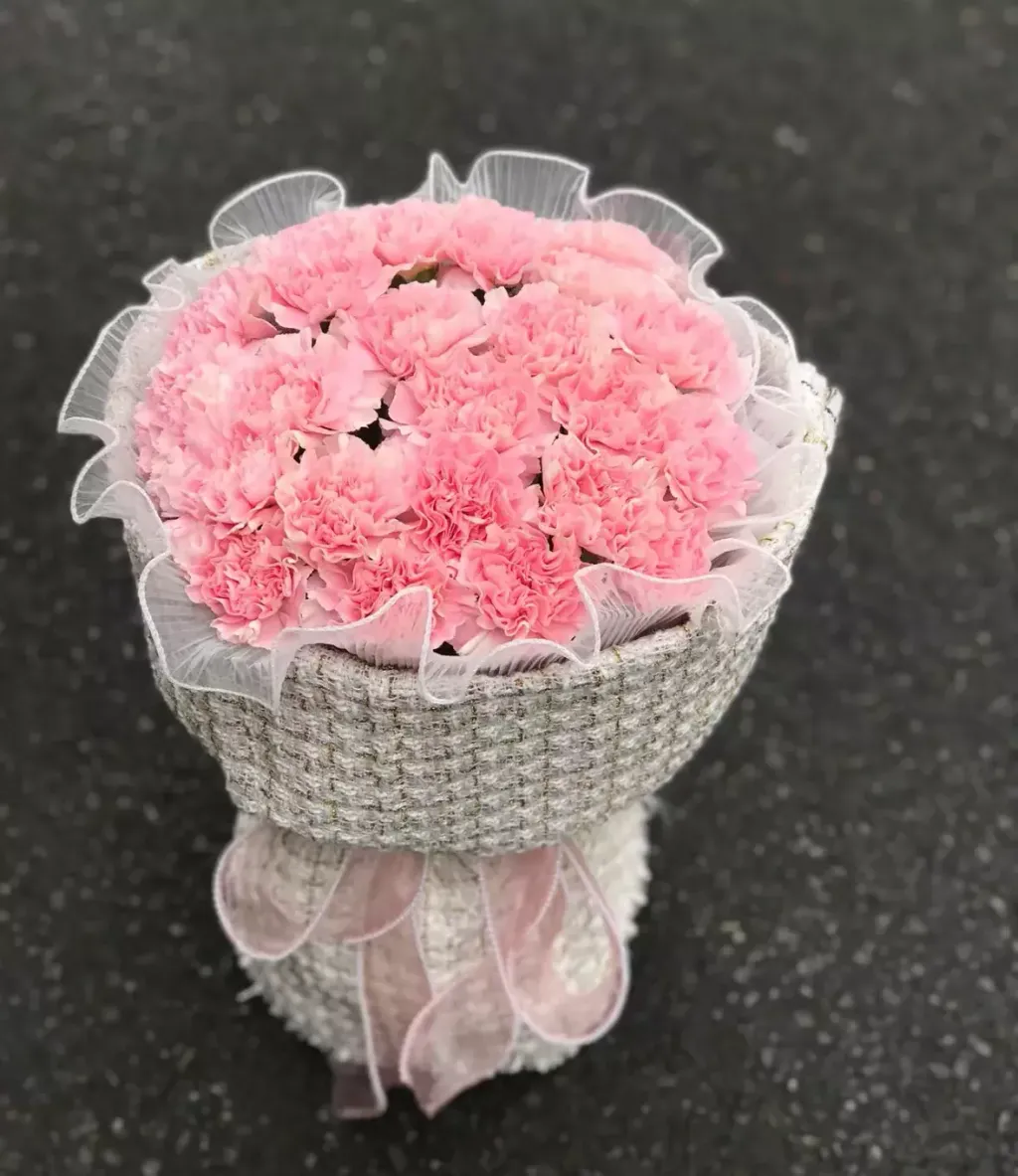 Chanel Design Pink Carnation Bouquet 01