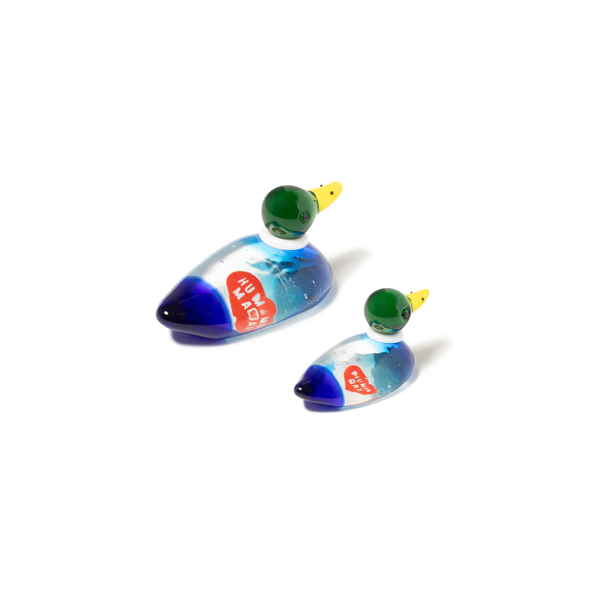 DUCK PAIR GLASS FIGURINE