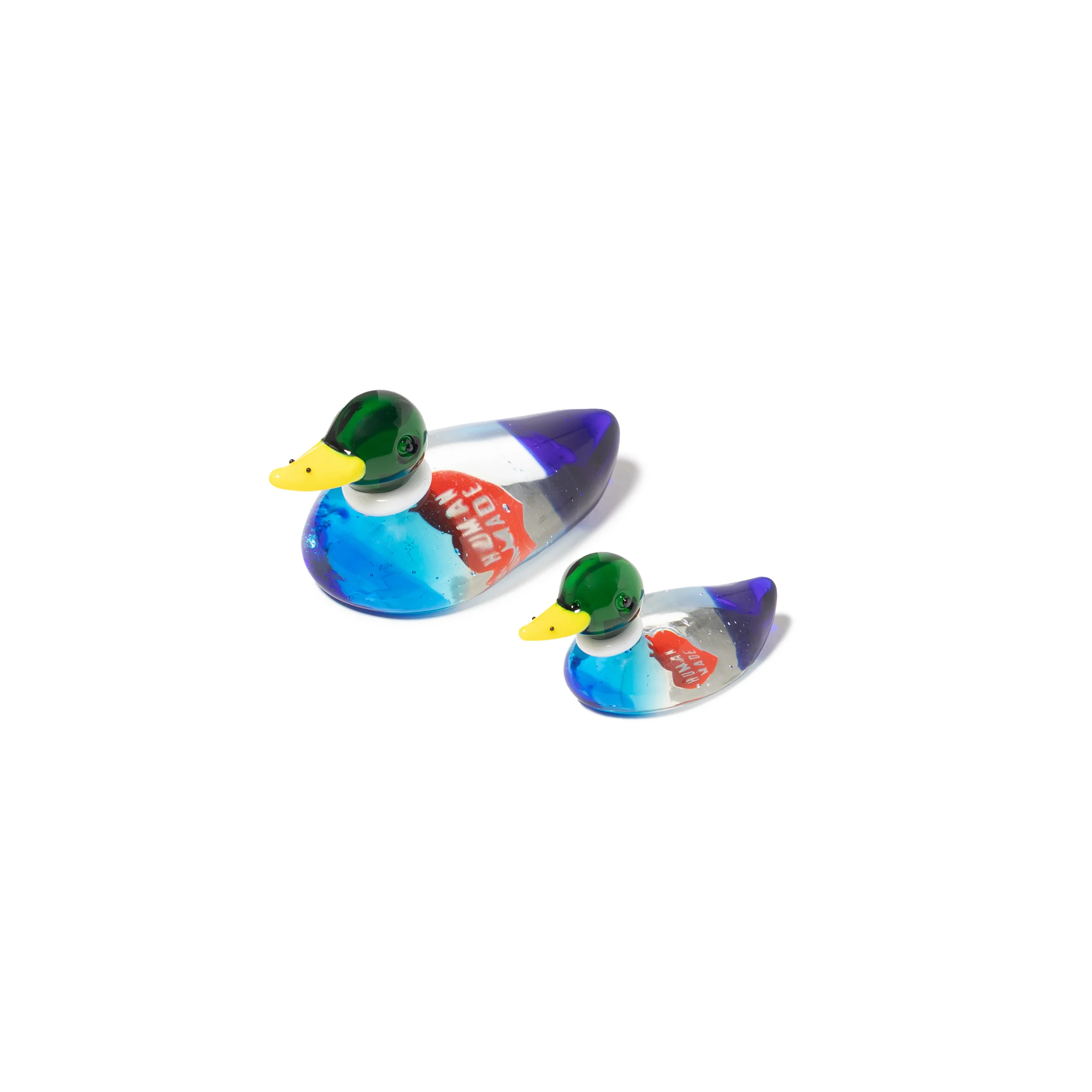 DUCK PAIR GLASS FIGURINE