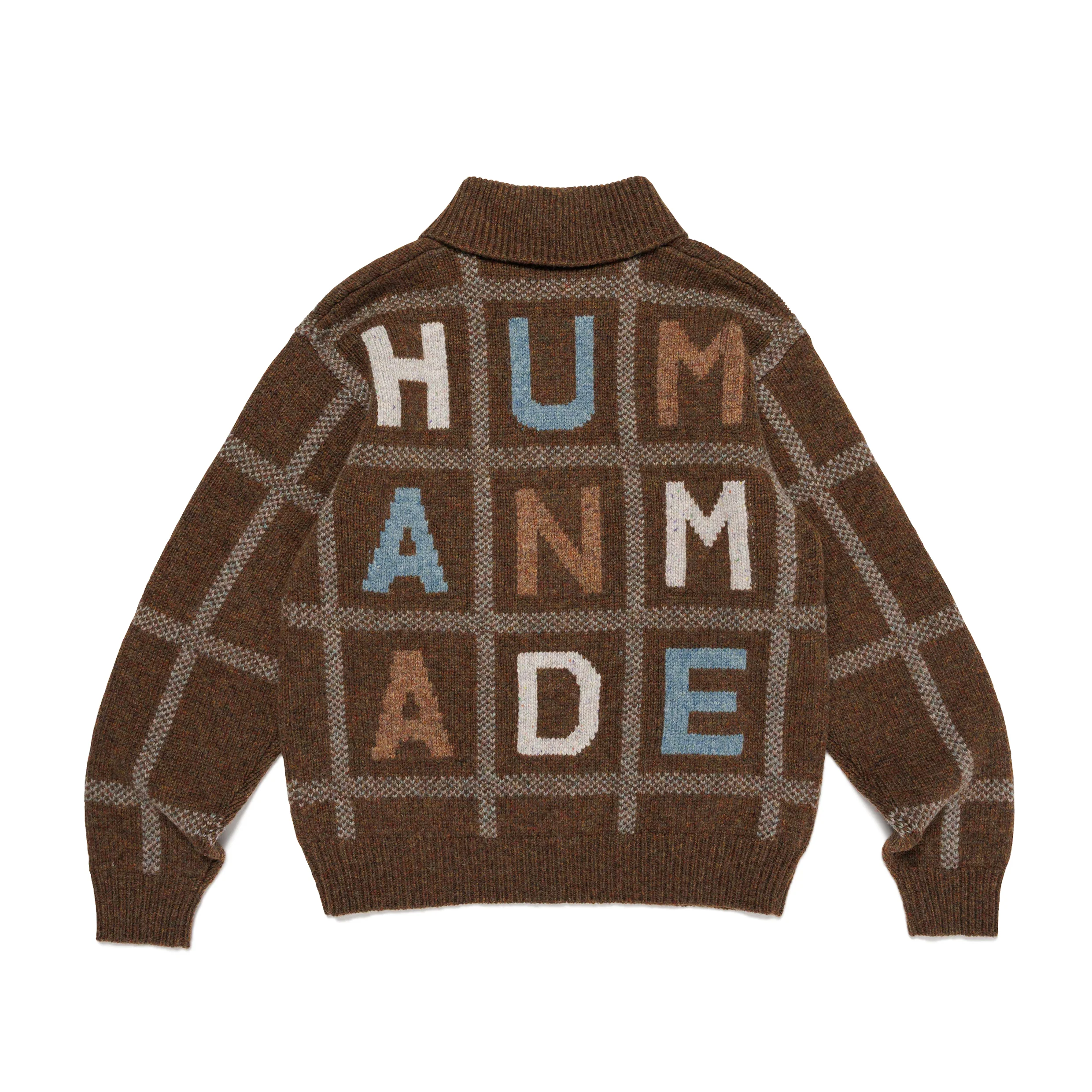 ANIMAL HALF-ZIP KNIT SWEATER