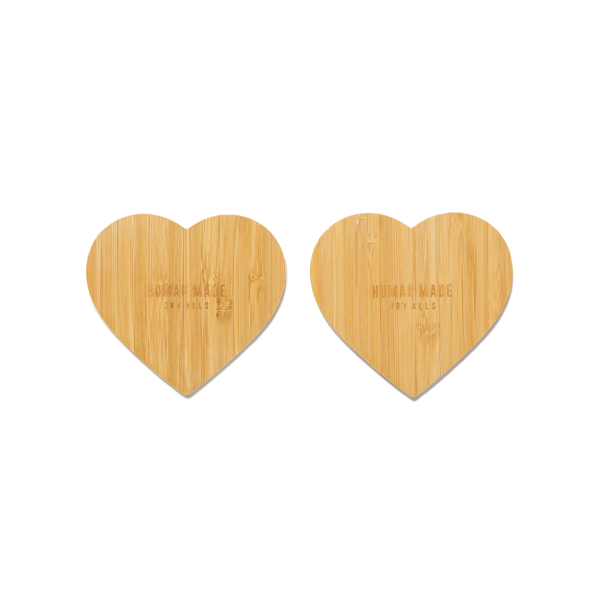 HEART BAMBOO COASTER SET 2P