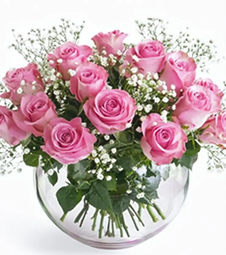 Pink Roses in a Vase