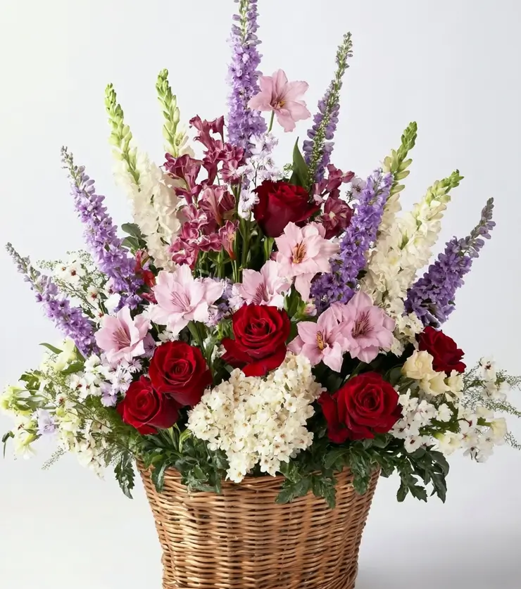 The Colorful Rose Basket