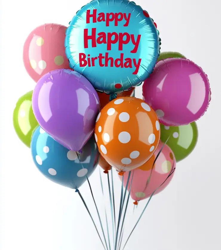 Assorted Birthday Balloons Bouquet