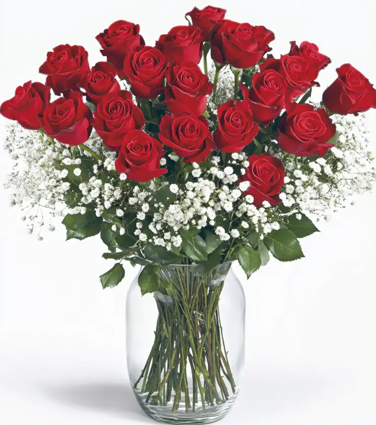 Luxury dozen red roses
