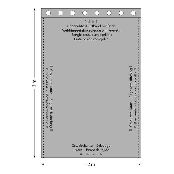 Stairville Curtain 160g/m 2.0x3.0m Wh