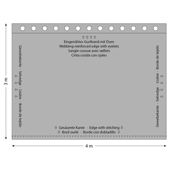 Stairville Euro Curtain 320g/m 4.0x3.0m