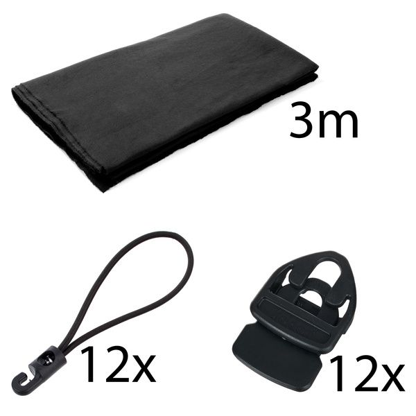 Stairville Molton 500g/m Set Black 3x3 m