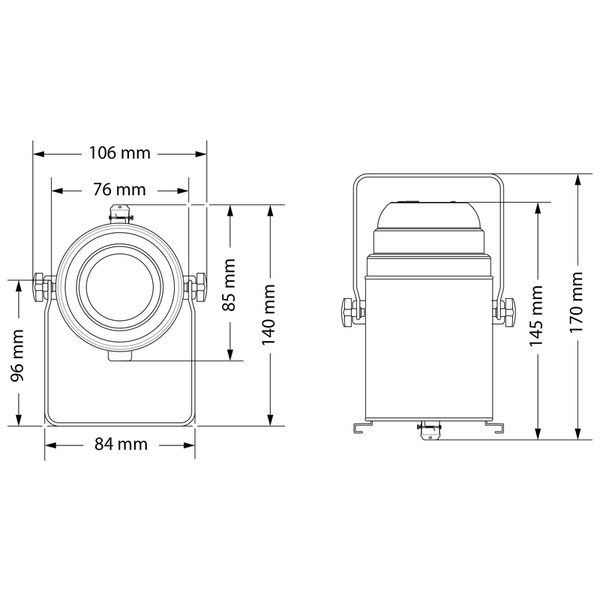 Stairville PAR 16 GU10 black Bundle
