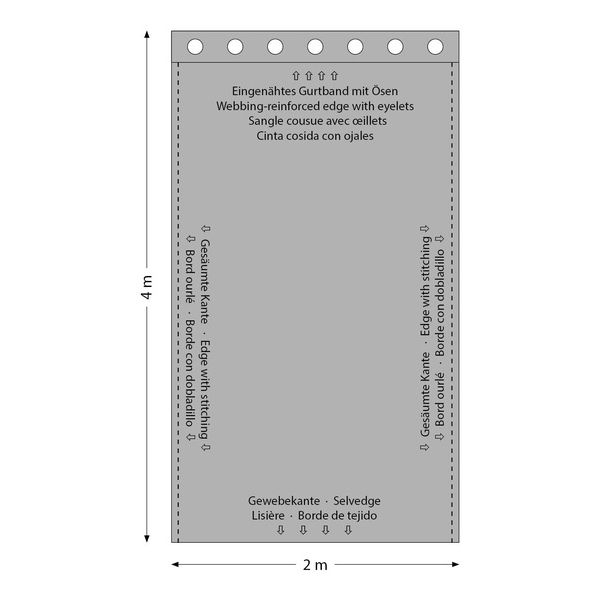 Stairville Curtain 160g/m 2.0x4.0m Bk