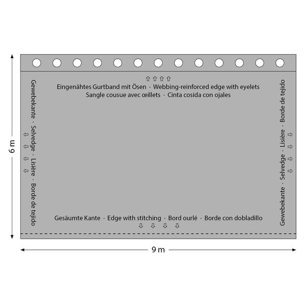 Stairville Euro Curtain 320g/m 9.0x6.0m