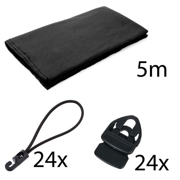 Stairville Molton 500g/m Set Black 5x3m