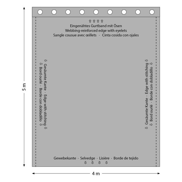 Stairville Curtain 160g/m 4.0x5.0m Bk