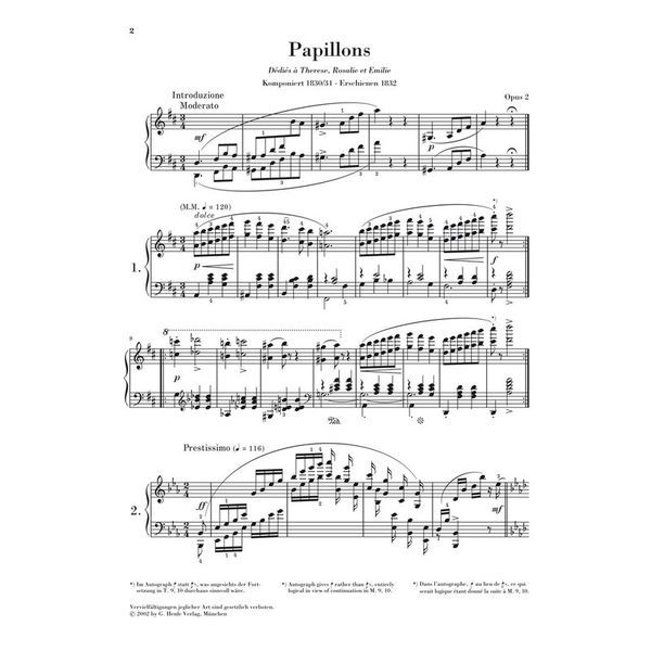 Henle Verlag Schumann Papillons