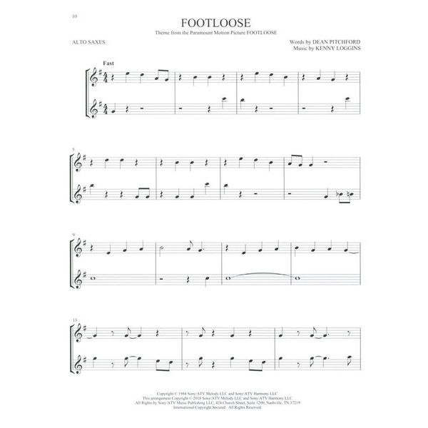 Hal Leonard Movie Songs For Two Saxophones