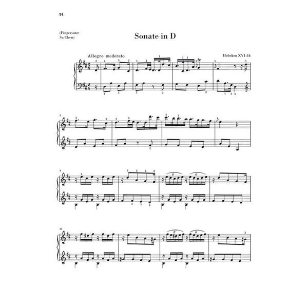Henle Verlag Haydn Klaviersonaten 1