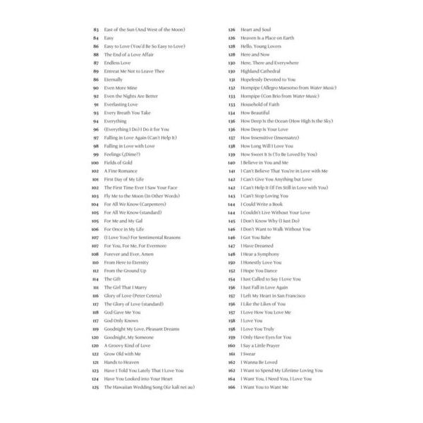 Hal Leonard Wedding & Love Fake Book