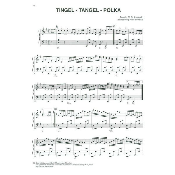 August Seith Musikverlag Avsenik Welterfolge orange