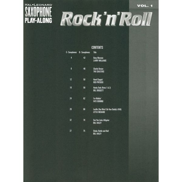 Hal Leonard Sax Play-Along Rock 'n' Roll