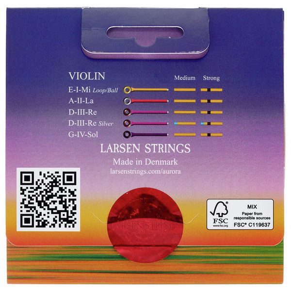 Larsen Aurora Violin Set D Silver Str